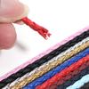 10 Meter 3mm Geflochtene Lederkordel Seil 4 Stränge Weiche PU-Lederkordel Für DIY Schmuckherstellung Halsketten Weben Armband Anhänger Dekoration