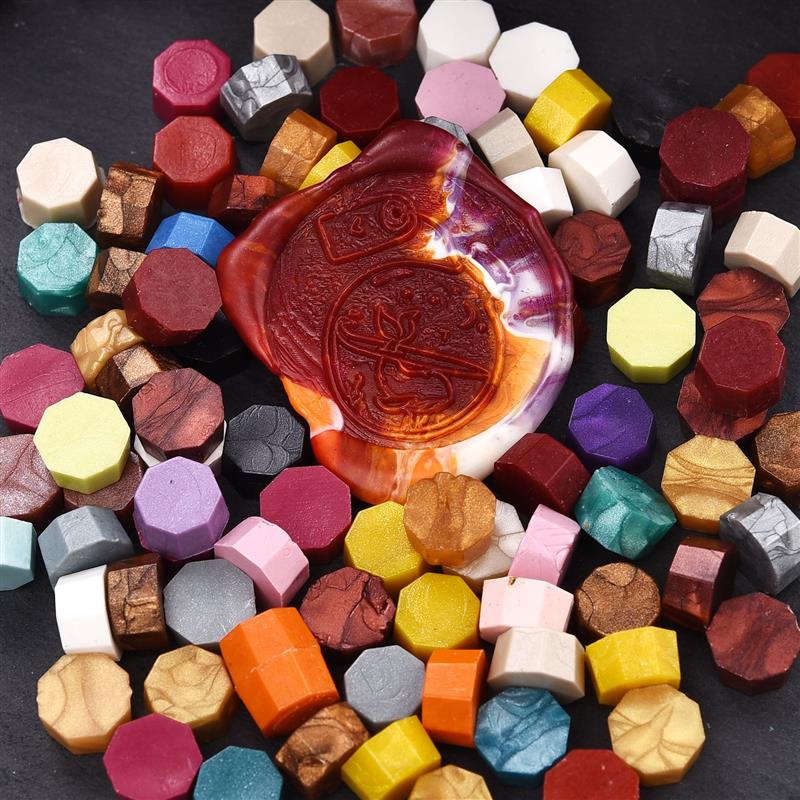 100Pcs Retro Sealing Wax Beads Color Seal Stamp Wax For Seal Scrapbook Material Wedding Birthday Party Wax DIY Art Decor Supply