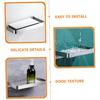 Wall Mounted Phone Shelf Bathroom Toilet Phone Holder Wall Mount Phone Rack Restroom Washroom Brushed Finish