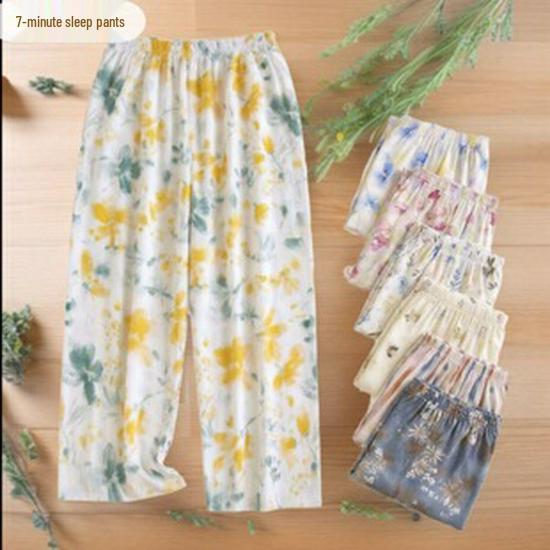 Men's Plaid Cotton Pajama Pants - Loose, Casual, Home and Outdoor Wear