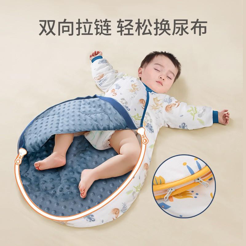 Infant Cotton Sleeping Bag Winter Thickened One-Piece Sleep Sack Newborns 0-12 Months Anti-Kick Design