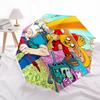 1pc Adventure Time & One Piece Collaboration Outdoor Umbrella - Automatic Opening/Closing, Portable 3-Fold Design, 8-Bone Iron Frame - Perfect Gi