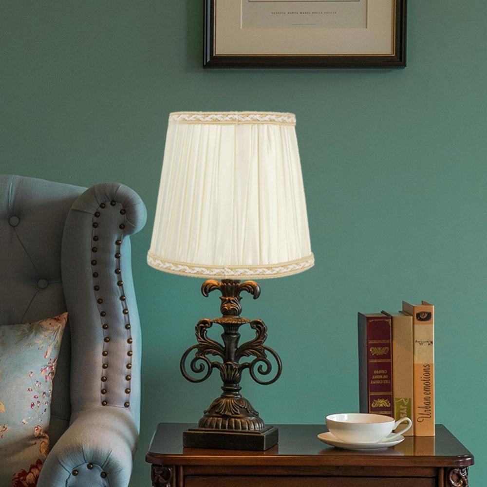 6PCS Beige Color Lamp Cover Cloth Pleated Lamp Shades Decorative Small Lamp Shade  Wall Sconces