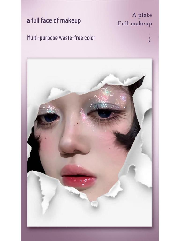 HERORANGE Color-Changing Dragon Eye Shadow Palette: Pearlescent, Super Sparkle, Color-Blocking Brightening Highlight Eyeshadows.