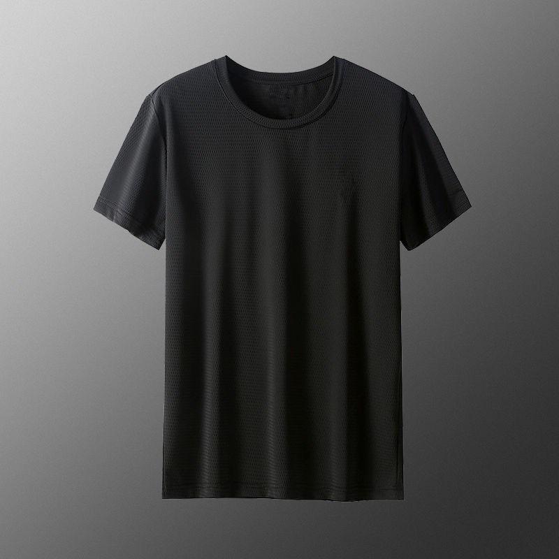 Men's Korean Style Mesh Ice Silk Quick-Dry Short-Sleeve T-Shirt - Summer Loose Fit Casual Sports Top