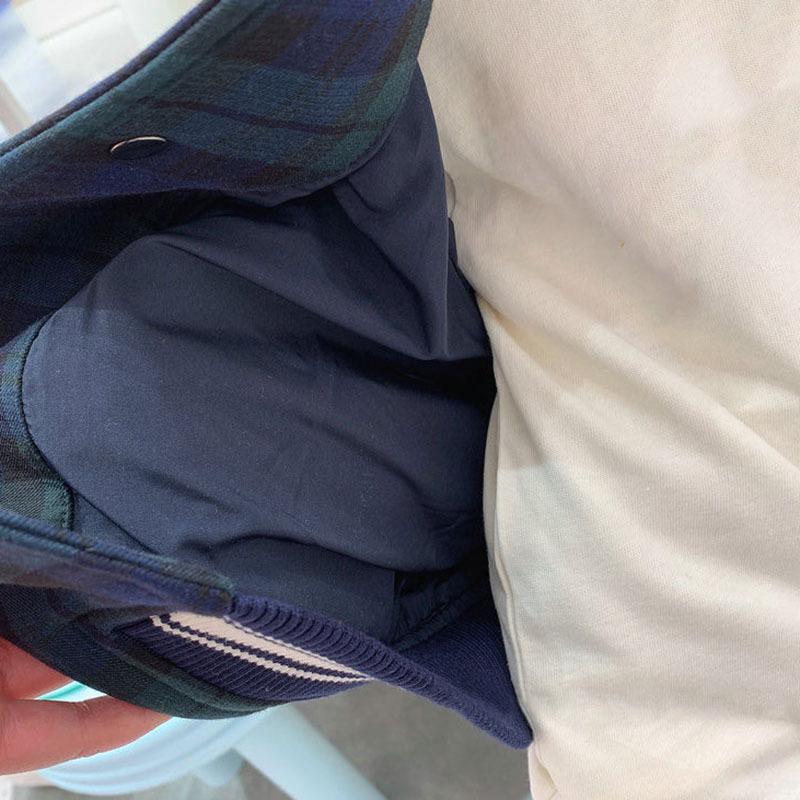 Boys' Plaid Baseball Casual Jacket - Spring/Autumn 2025