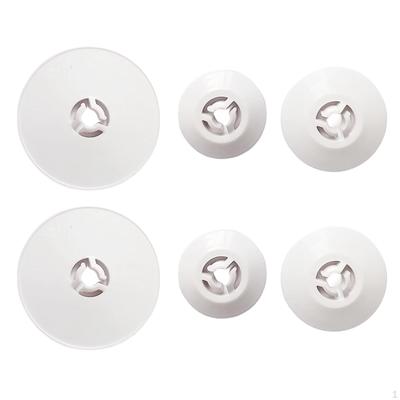 6Pcs Spool Cap Home Embroidery Machine Parts Sturdy Practical 3 Different Sizes White Sewing
