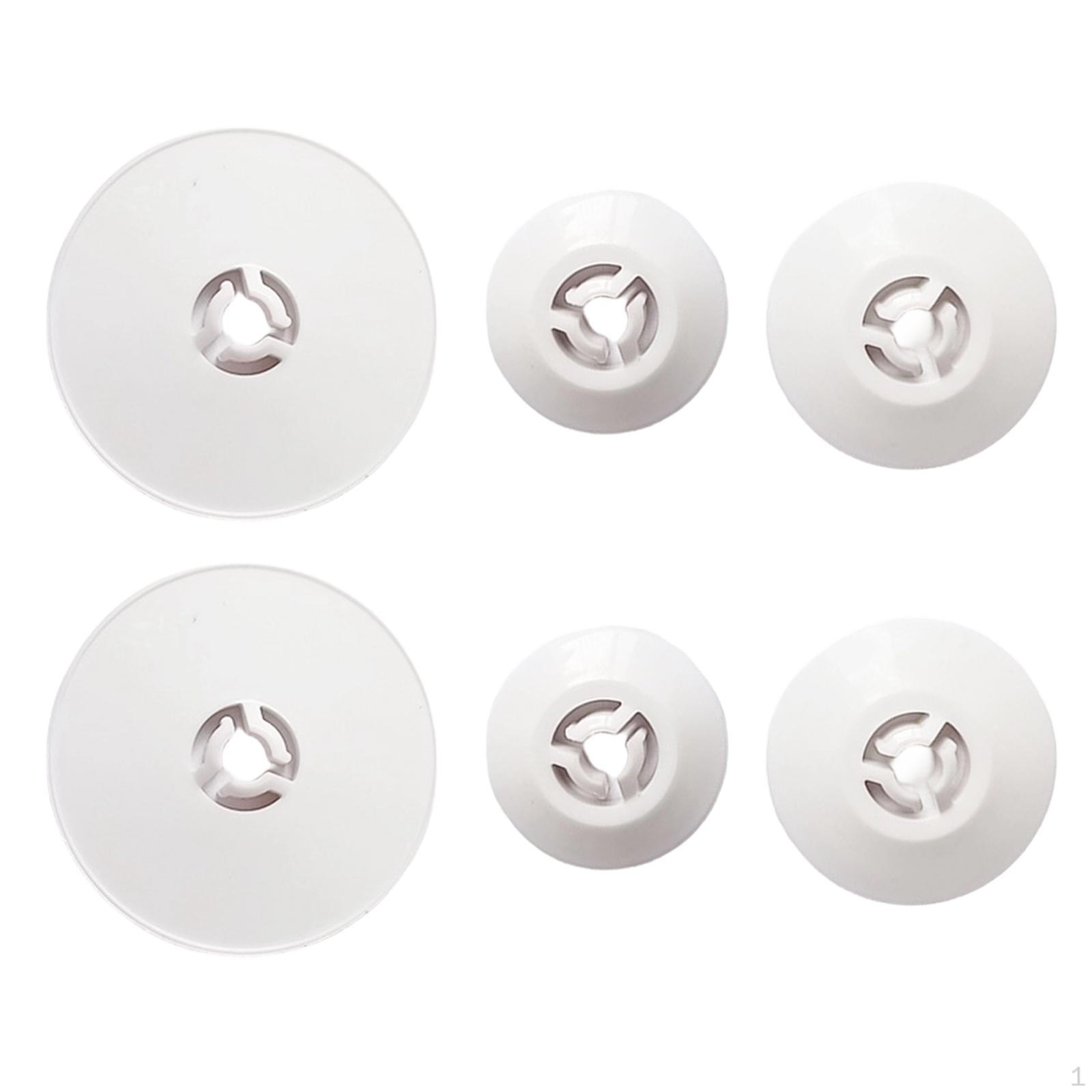

6Pcs Spool Cap Home Embroidery Machine Parts Sturdy Practical 3 Different Sizes White Sewing