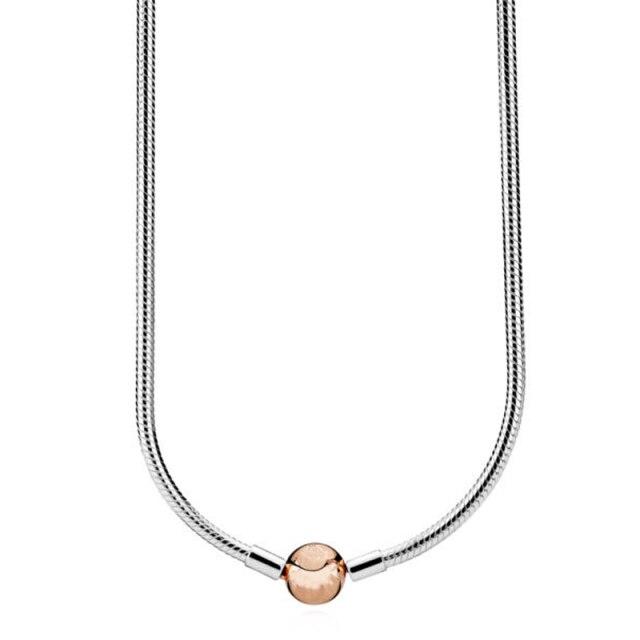 

Оригінальне намисто Moments Lobster Ball Clasp Smooth Snake Chain для стерлінгового срібла 925 проби з бісеру Charm Європа Diy Jewelry 40cm