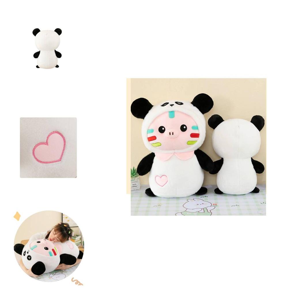 Adorable Plush Toy Panda Doll Soft Stuffed Animal Cuddle Pillow Perfect For Birthdays