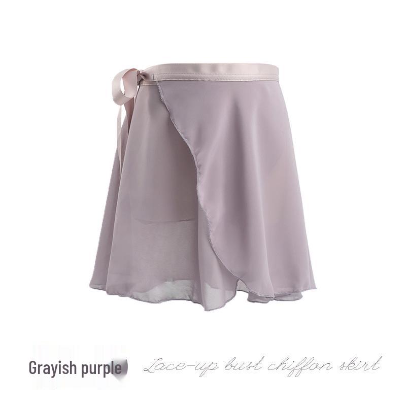 

Adult Dance Practice Tulle Skirt, One-Piece Tie-Up Gray-Purple Skirt XL (Height 160cm and above)