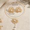 Imitation Pearl Pearl Jewelry Set Stereo Flower Flower Pendant Set  Women Jewelry