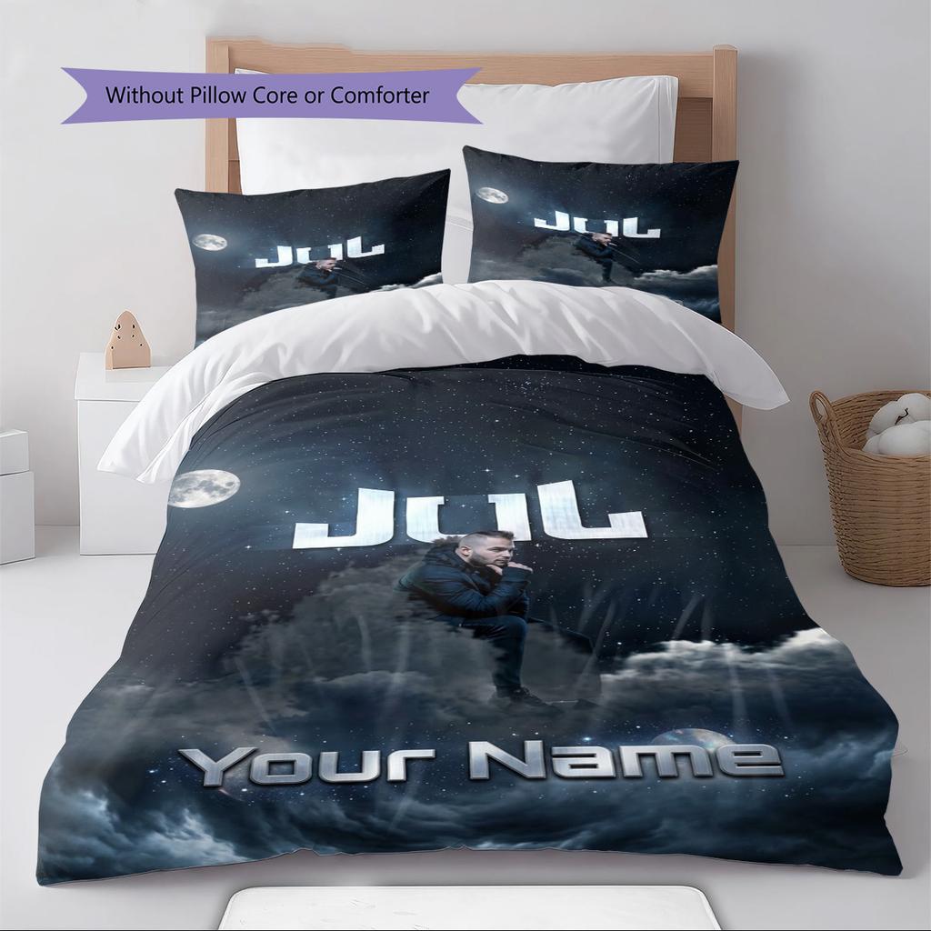 Name Custom Jul album Poster Pattern Bedding Set Quilt Cover Pillowcase Home Decor Gift (1 * duvet cover + 2 * pillowcase, without core)