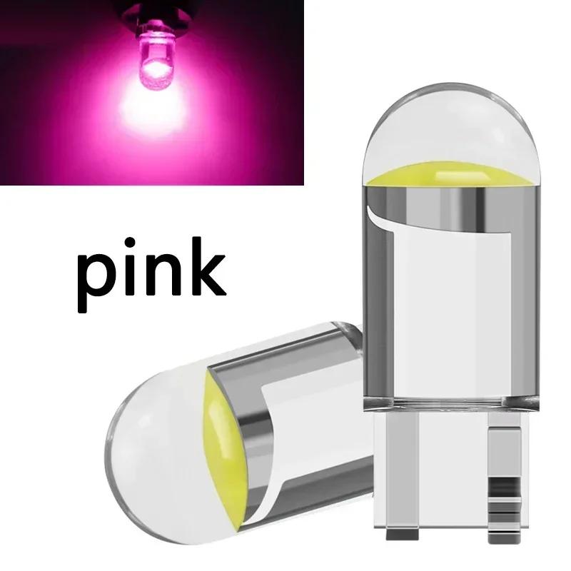 2/50Pcs W5W Led T10 Car Light COB Glass 6000K White Auto Automobiles License Plate Lamp Dome Read DRL Bulb Style 12V