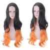 Demon Slayer Kuroko Tidou - Naturally Dark Hair with A Gradual Transition To Orange-yellow, Long Curly Hair, Two-tone Cosplay Wig