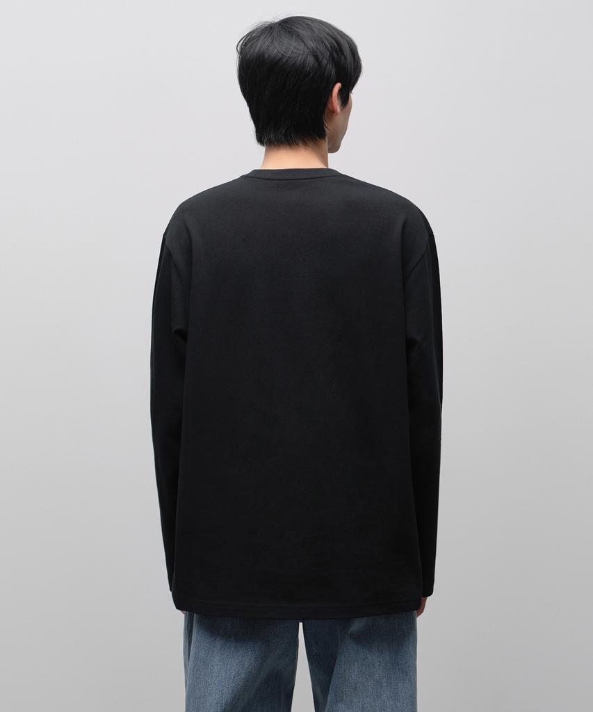 MUSINSA STANDARD Relaxed Oe Crew Neck Long Sleeve T-Shirt [Black]