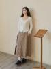 Korean High Waist Plaid A-Line Midi Skirt - Plus Size, Flaw-Slimming Women's Fall Fashion (66070)