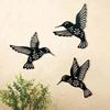 Uccello di Ferro Metallo Colibrì Decorazione Arte Murale Decorazione Casa Giardino Scultura Vuota Ornamento Statua da Parete Decorazione Cortile Prato