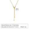 Vnox Sexy Y Necklaces for Women, Long Sweater Chain Pendant Necklaces, Gold Plated Snake Chain Collar