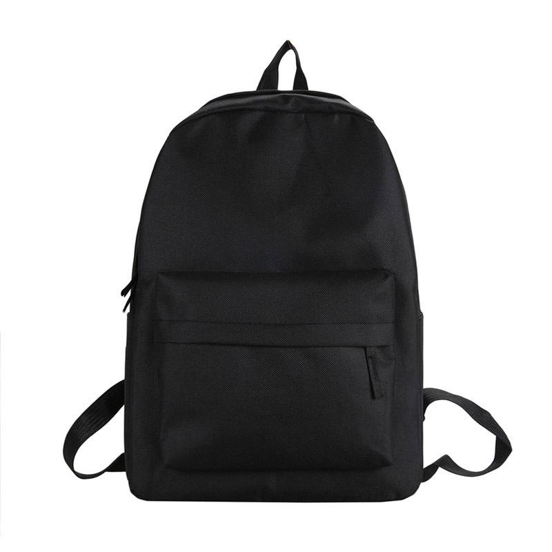 solid black backpack