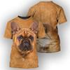 Corgi French Bulldog Pug 3D Print T-shirt Men Fashion Casual Short-sleeved Round Neck Tees Bullhead Terrier Summer T Shirts