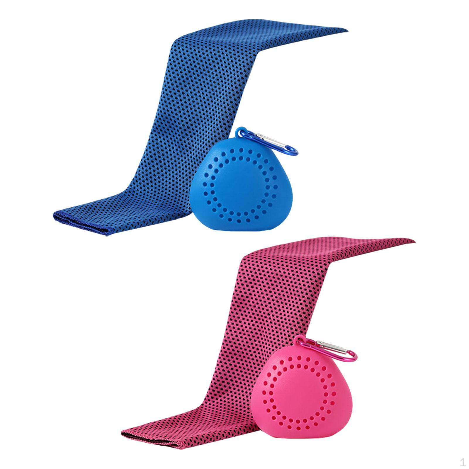 

2 Cooling Gym Towels, Ice Towel, Instant Cooling, Quick Dry, Cold Sweat Golf, blue rose red