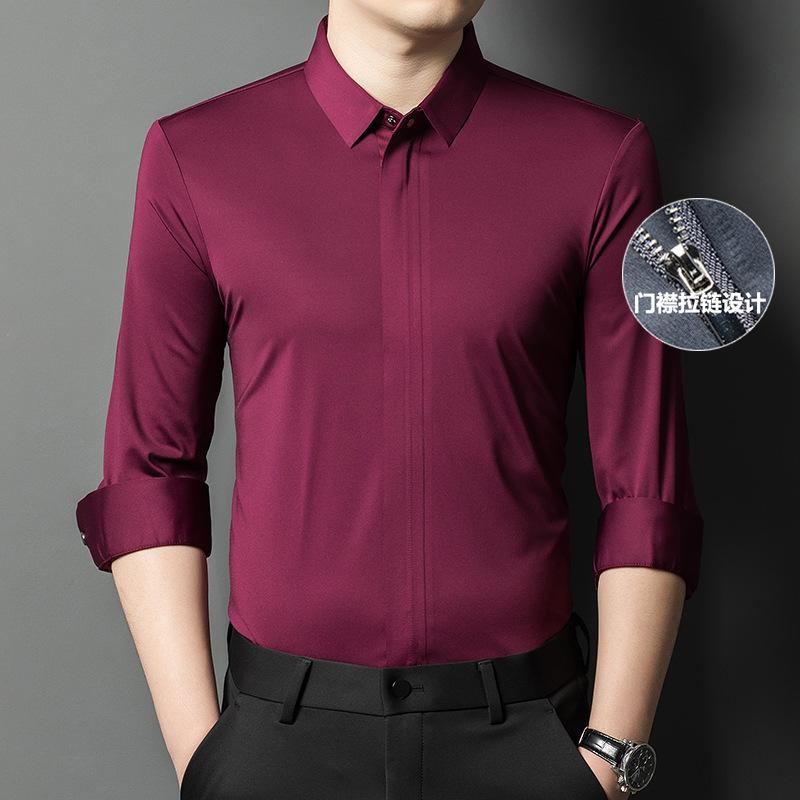 Long Sleeve Shirt Men s Business Casual T-Shirt Versatile M