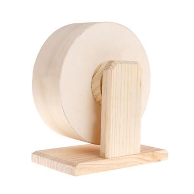 Wooden Mute Roller Hamster Running Exercise Mouse Hedgehog Sports Wheel Pet Toy