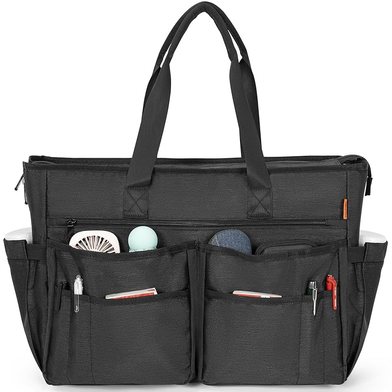 

[TORIBIO] tote bag Lots of pockets multifunctional bag independence large capacity teacher nurse Visiting nursing tool bag Popularity Horizontal type