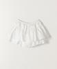 Tudument Shirring Mini Skirt White