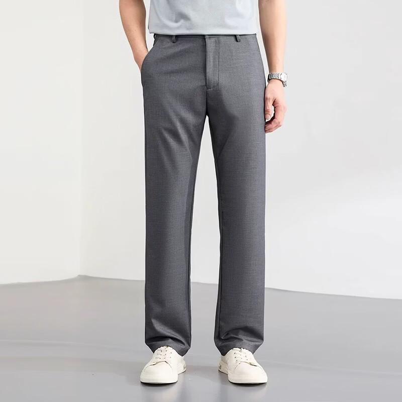Hengyuanxiang Men's Linen Lyocell Blend Straight Casual Pants