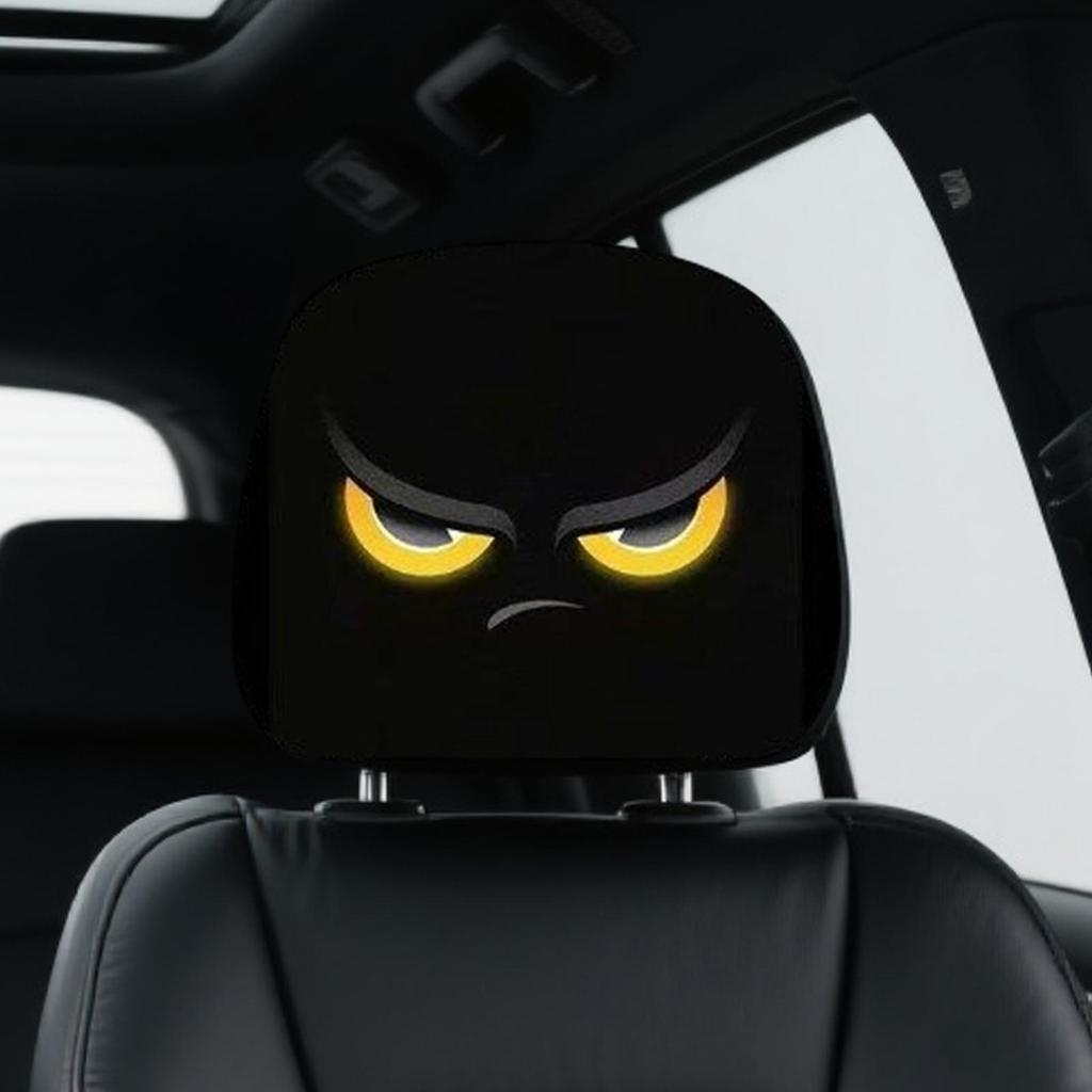 Funny Car Headrest Covers 2-Piece Funny Car Headrest Protector For Front Seat Automotive Interior Protector For Comfort Men