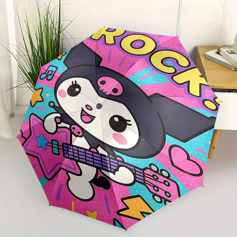 

Kuromi, Rock Star Automatic Opening and Closing Parasol Compact Travel Umbrella with 8 Ribs for Women and Men Ideal Birthday/Christmas Gift,