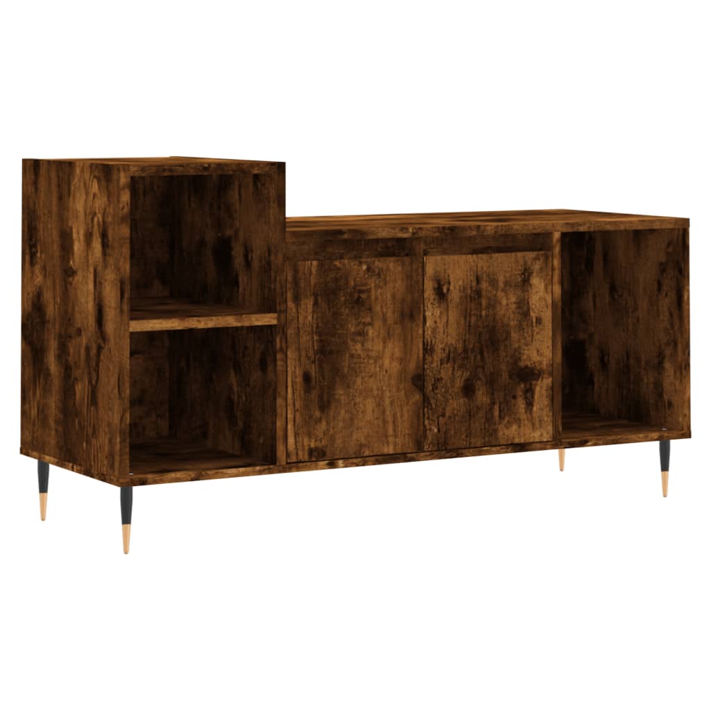 Vidaxl TV Cabinet, Smoked Oak, 100X35X55 Cm