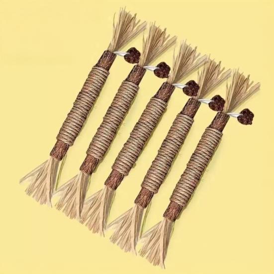 Katzen Silberwein Stöcke Natürlicher Silberwein Katzen Kauspielzeug Zahnsticks Verdauungsverbesserung Beseitigen Haarballen für Katzen Leckerlis Training Spiel