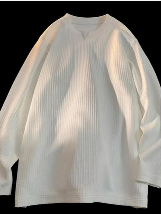 Unisex Plus Velvet Thick Loose Sweater Long Sleeve Base Layer for Autumn/Winter