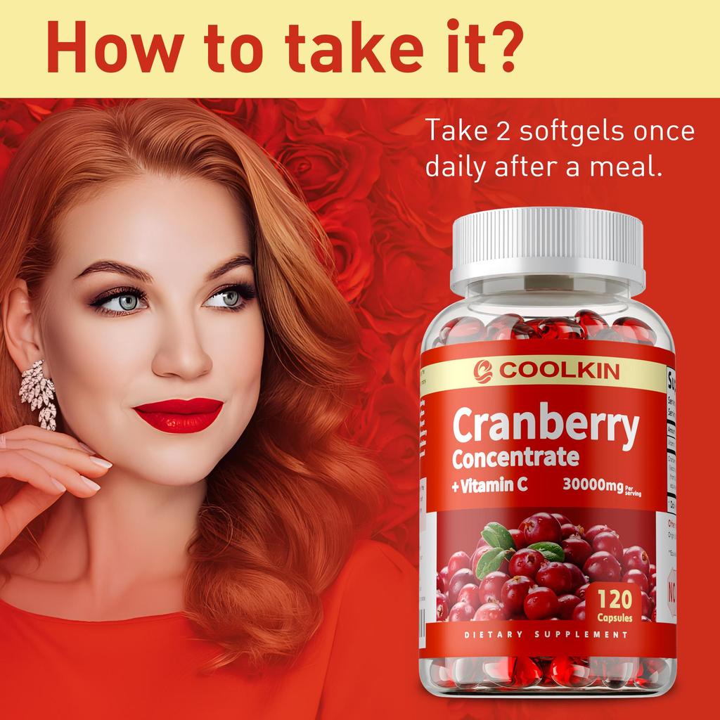 Hochwertiges Cranberry-Konzentrat, 30.000 mg pro Portion, unterstützt die Gesundheit von Harnwegen und Blase, leicht resorbierbar.