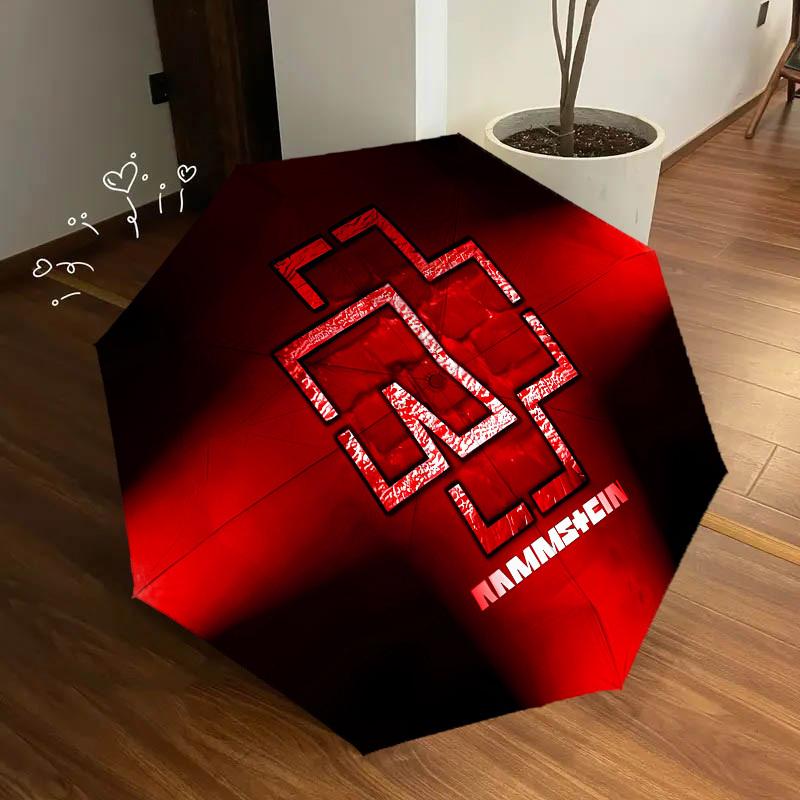 1pc Rammstein Cross Themed High-quality Umbrella,Automatic Opening and Closing Umbrella,Multi-functional Umbrella G0811006