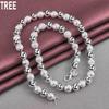 8mm 92 Sterling Silver Bead Necklace, Fashionable Wedding Jewelry