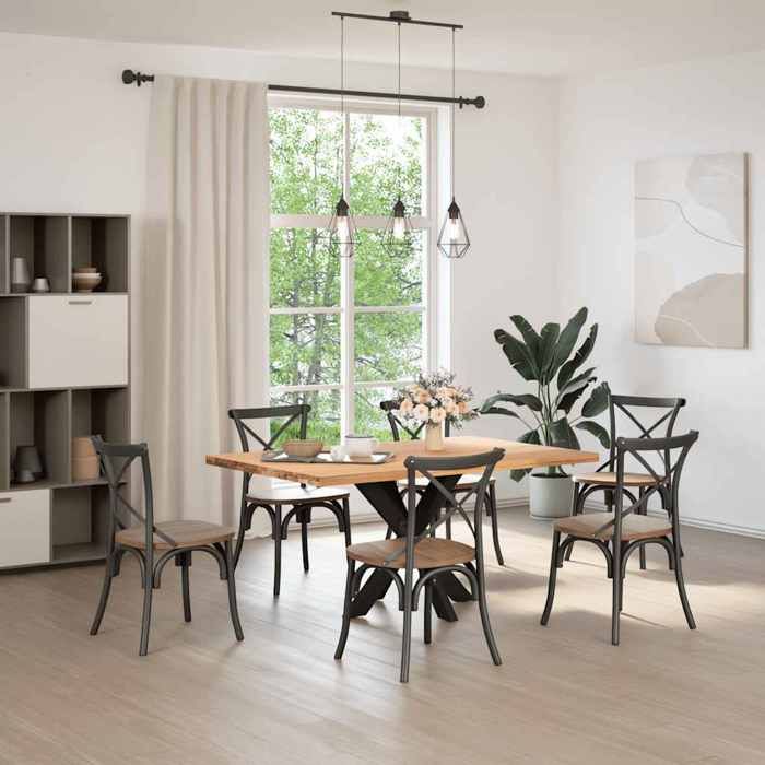 VidaXL Pied de table à manger en forme d'araignée noir 85 x 85 x (72-73) cm en acier 4013120