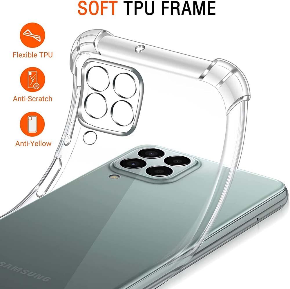 1.5MM Thick Air-Bag Clear Case For Samsung Galaxy M12 M22 M32 M42 M52 M51 M33 5G M53 M23 M13 4G Shockproof Soft Silicone Cover