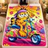 Flannel BlanketGarfield Cartoon Warm Soft Throw Blanket for Indoor Sofa Bed Living Room Use