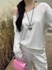 One-Shoulder Long-Sleeve Women's T-Shirt - Pure Desire, Spring/Summer/Fall 2026, Loose Fit Base Layer