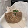 Handmade Weave Tote Bag Large Capacity Summer Beach Handbag Casual Grass Woven Bag  Girls