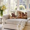 Vintage Western Cowboy Pillow Covers Wild West Horse Double-Sided Printed Throw Pillow Cases Farmhouse Home Decor Cushion Covers