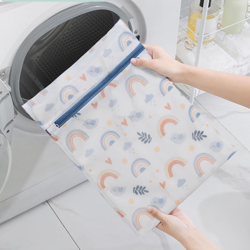 70g Regnbågsfärgad Polyester Tvättväska - Finmaskig för Klädtvätt och Skötsel, Hushålls- och Hotellanvändning