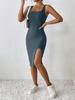 Waist-Hugging Bodycon Sleeveless Tank Top Dress - European & American Style Spring/Summer Long Dress