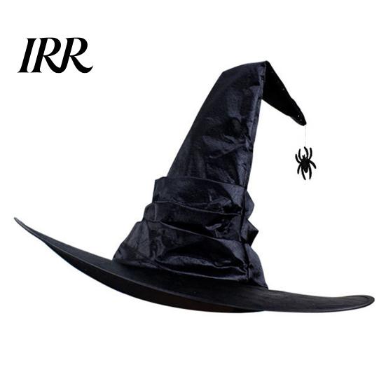 Halloween Party Accessory Witch Wizard Hat, Adult Kids Cosplay Cone Hat with Spider Pointed Web Star Decor, Gothic Costume Prop, Trick or Treat for