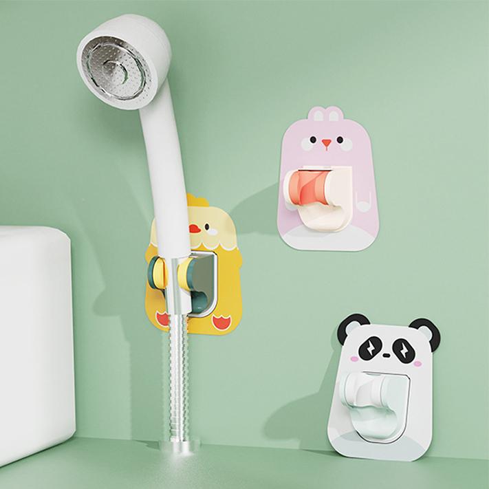 1ks sprchový držák Zdarma děrovací tryska Závěsné sedátko Pevný artefakt Nastavitelný lotosový podnos Koupelna Dětská sprchová základna na sušení květin