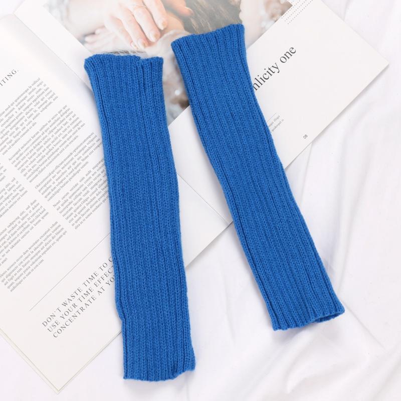 Women Long Fingerless Gloves Fashion Winter Warmer Mitten Arm Sleeve Casual Soft Girl Goth Clothes Punk Cosplay Accessories